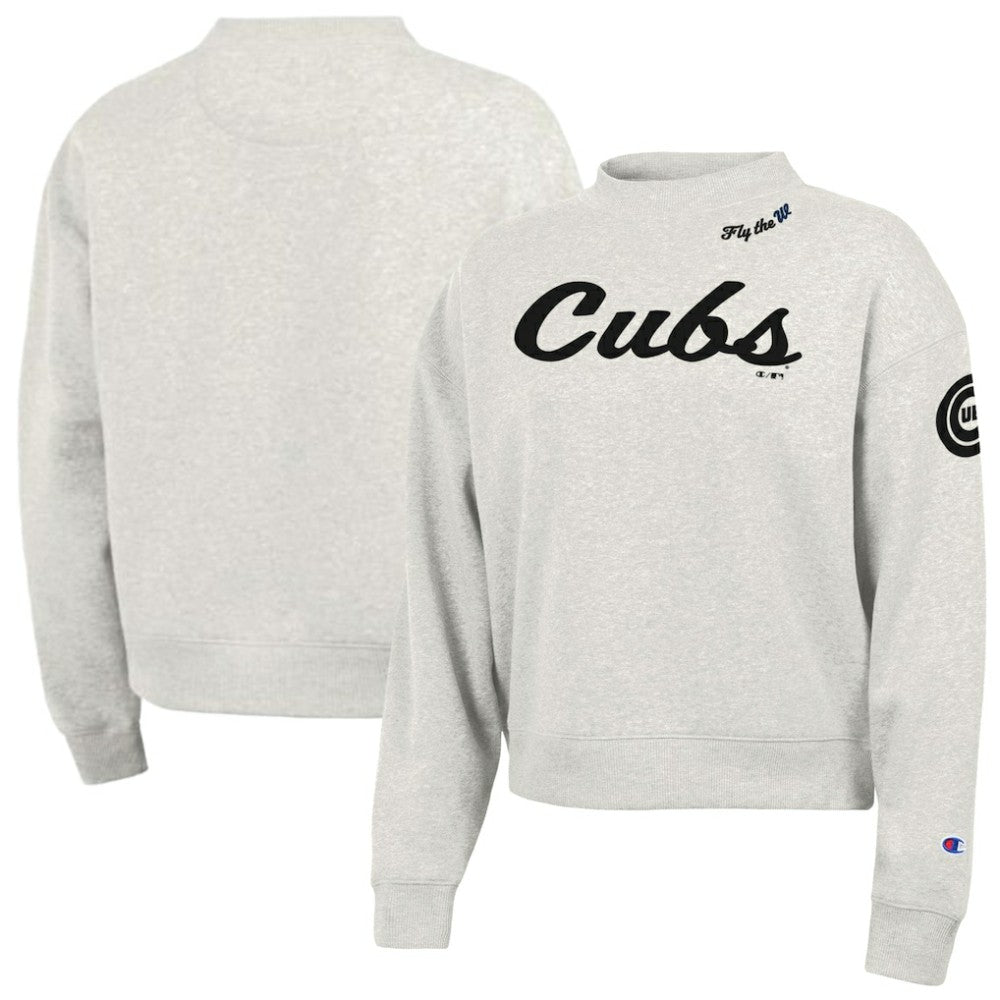 Chicago Cubs Champion Women's Triumph Tri-Blend Sweatshirt Stone
