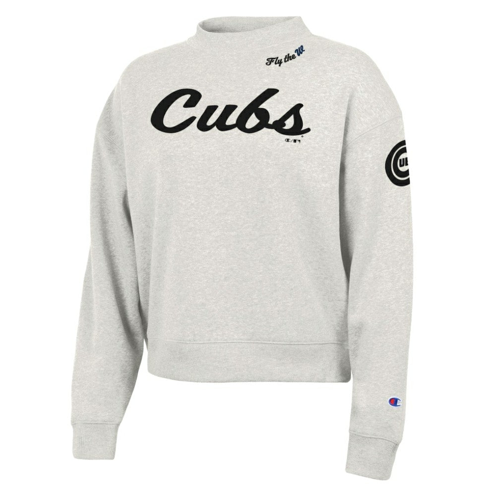 Chicago Cubs Champion Women's Triumph Tri-Blend Sweatshirt Stone