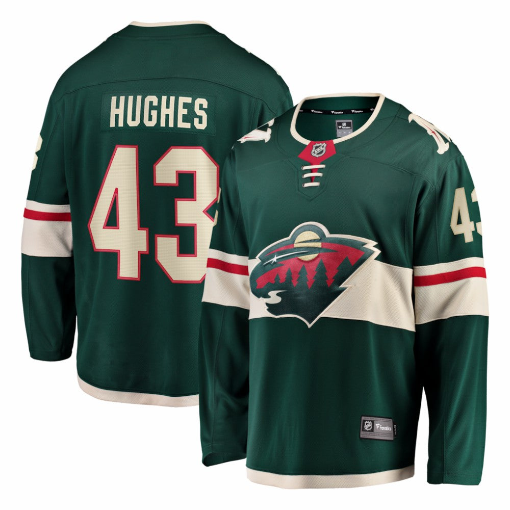 Quinn Hughes Minnesota Wild Fanatics Home Breakaway Jersey Green