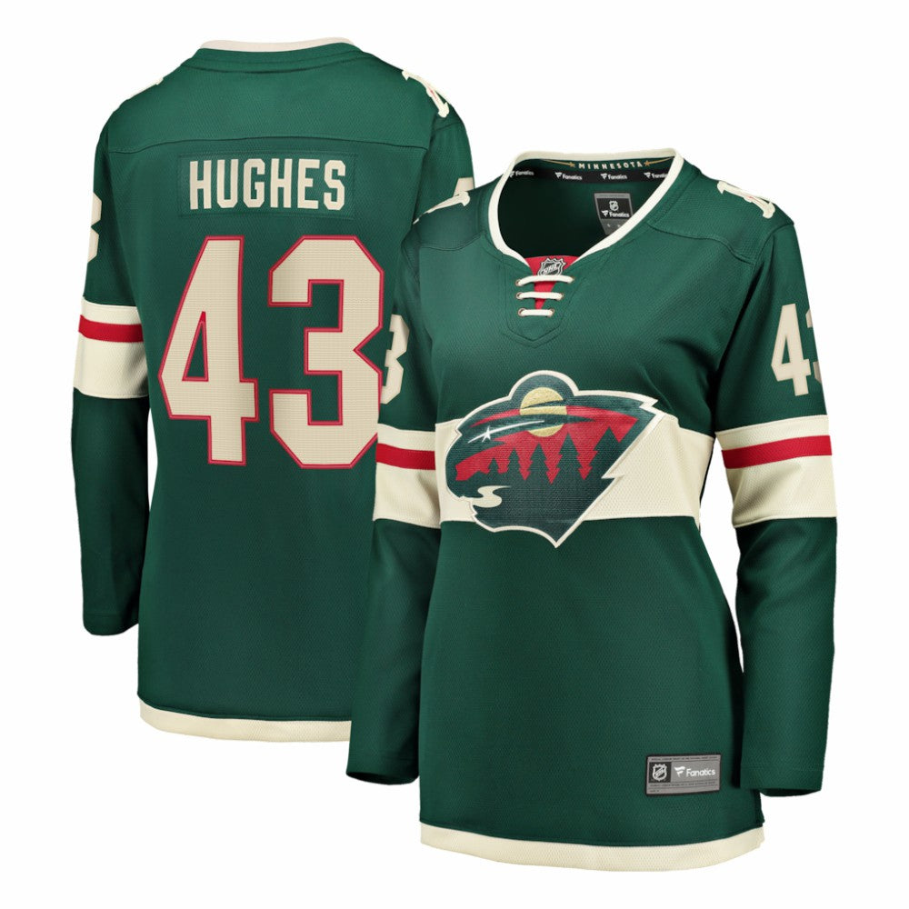 Quinn Hughes Minnesota Wild Fanatics Women's Home Breakaway Jersey Green