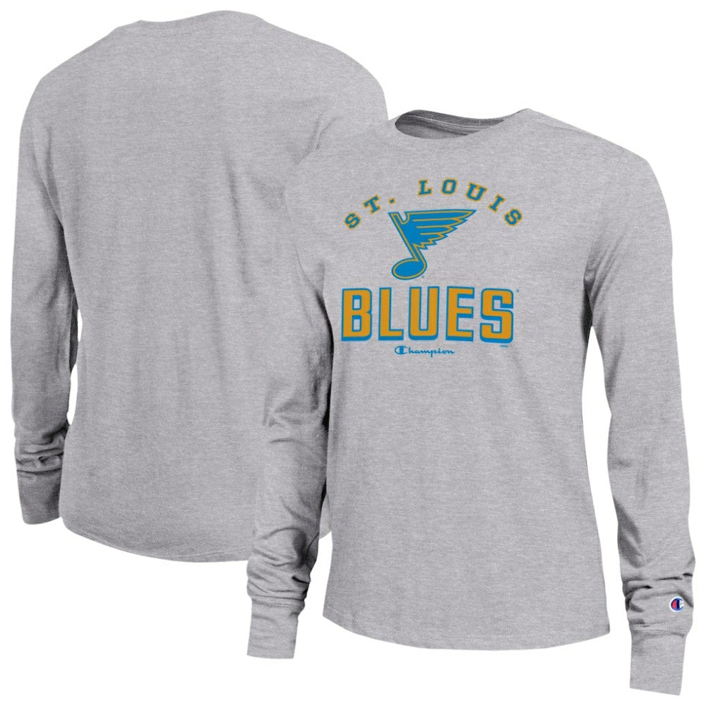 St. Louis Blues Champion Women's Core Long Sleeve T-Shirt Gray