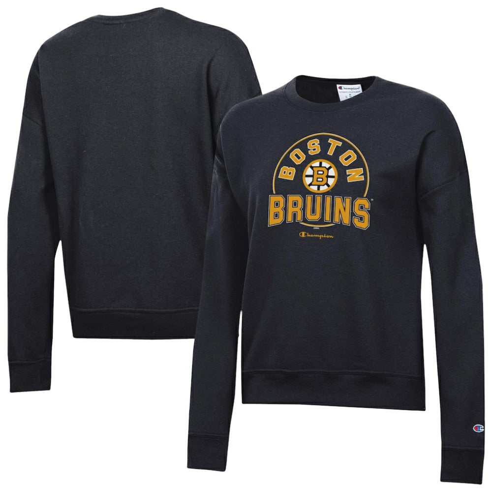 Boston Bruins Champion Women's Powerblend Fleece Sweatshirt Black