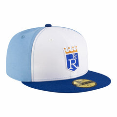 Kansas City Royals Authentic Collection On-Field 59FIFTY Fitted Hat White/Light Blue | New Era