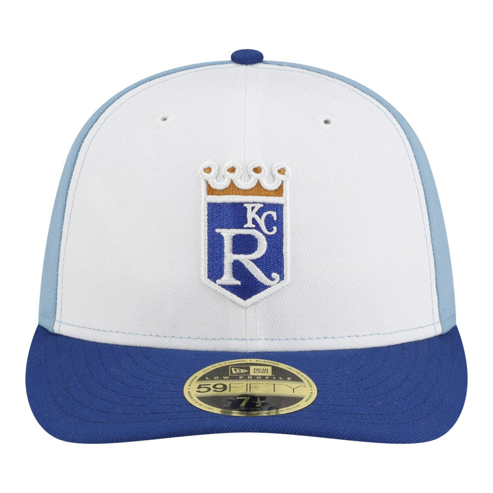 Kansas City Royals Authentic Collection On-Field Low Profile 59FIFTY Fitted Hat White/Blue | New Era
