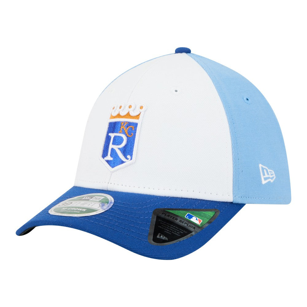 Kansas City Royals Player Replica 39THIRTY M-Crown Flex Hat White/Royal | New Era