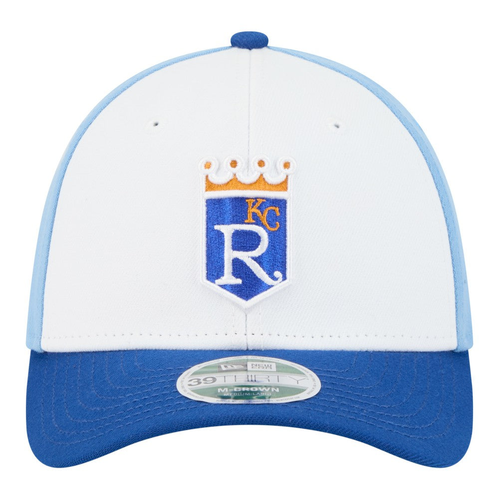 Kansas City Royals Player Replica 39THIRTY M-Crown Flex Hat White/Royal | New Era