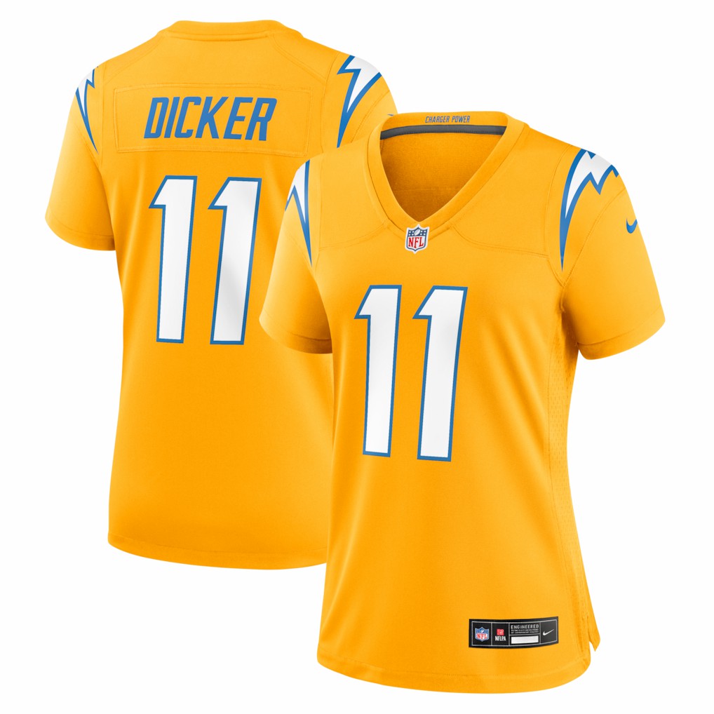 Cameron Dicker Los Angeles Chargers Women's Alternate Game Jersey - Gold