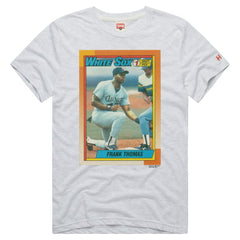 Frank Thomas Chicago White Sox Homage Unisex 1990 Topps Baseball Rookie Tri-Blend T-Shirt Ash