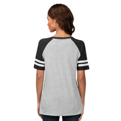 San Diego Padres G-III 4Her by Carl Banks Women's Goal Line Raglan V-Neck T-Shirt Heather Gray