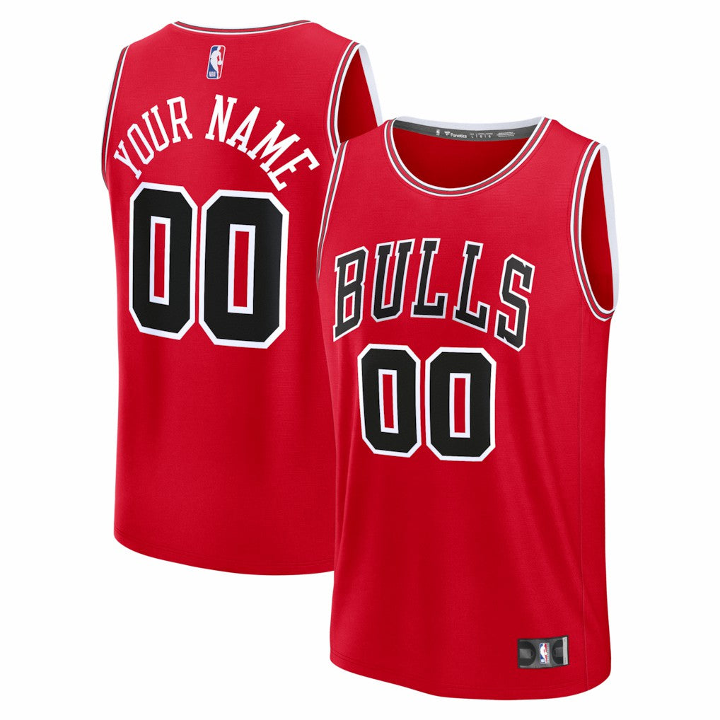 Chicago Bulls Youth Fastbreak Custom Jersey sale - Icon Editi- Red