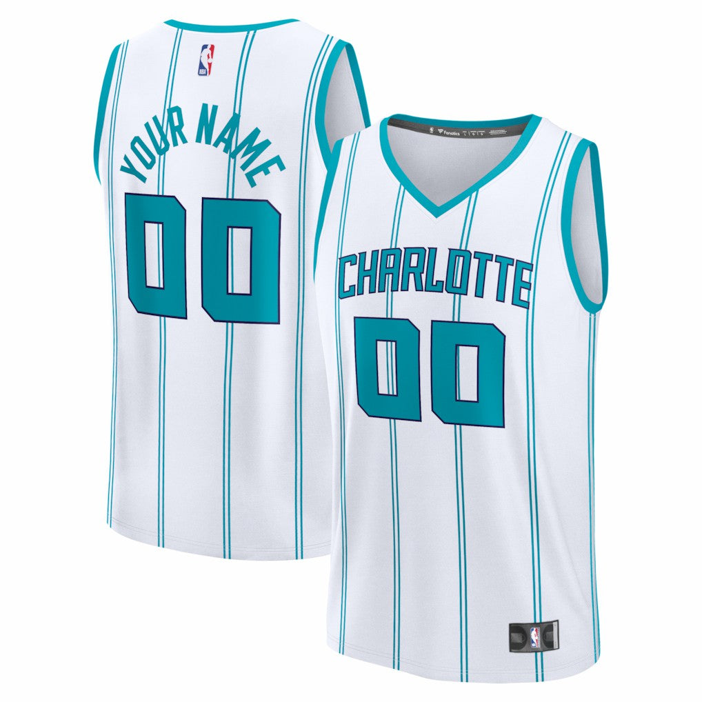Charlotte Hornets Youth Fastbreak Custom Jersey - Association Edition - White