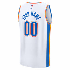 Oklahoma City Thunder Youth Fastbreak Custom Jersey - Association Edition - White