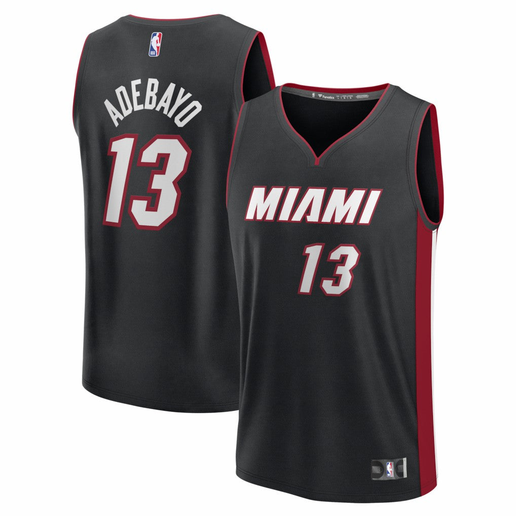 Bam Adebayo Miami Heat Fast Break Replica Jersey - Black - Icon Edition