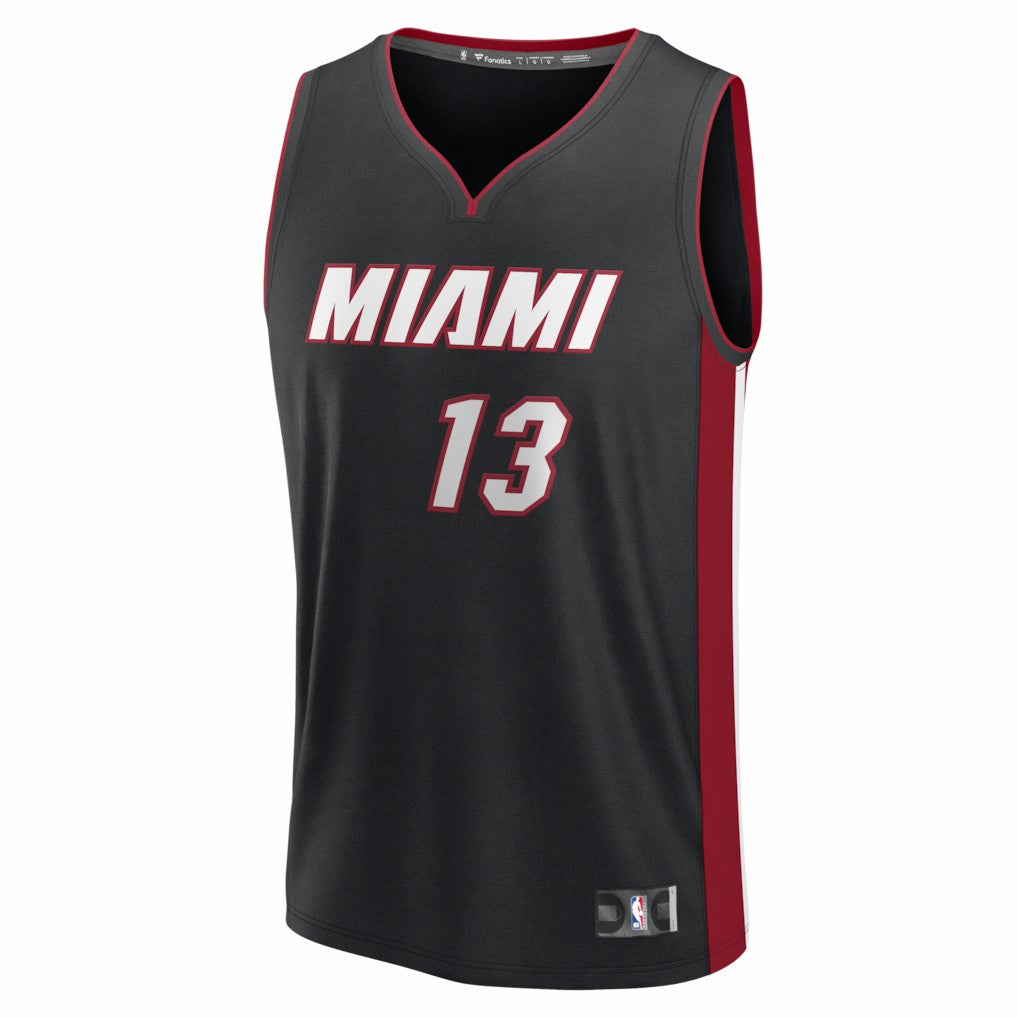Bam Adebayo Miami Heat Fast Break Replica Jersey - Black - Icon Edition