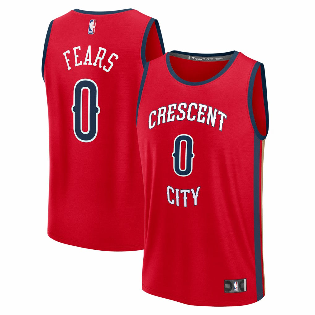 Jeremiah Fears New Orleans Pelicans Fast Break Replica Player Jersey - Statement Edition - Red