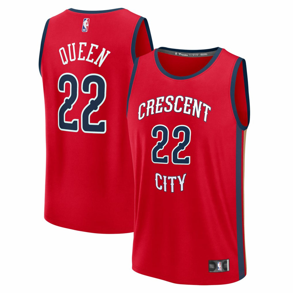 Derik Queen New Orleans Pelicans Fast Break Replica Player Jersey - Statement Edition - Red
