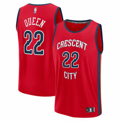 Derik Queen New Orleans Pelicans Fast Break Replica Player Jersey - Statement Edition - Red