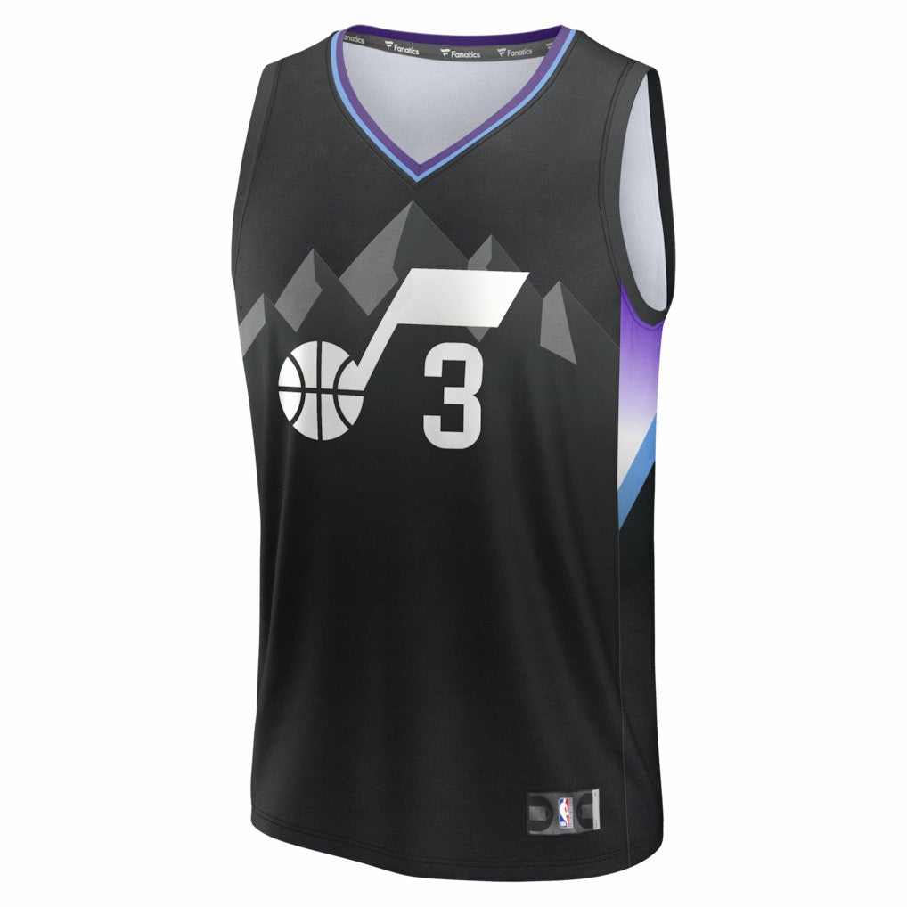 Keyonte George Utah Jazz Fast Break Replica Jersey - Statement Edition - Black