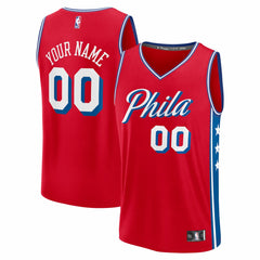 Philadelphia 76ers Fastbreak Custom Jersey - Statement Edition - Red