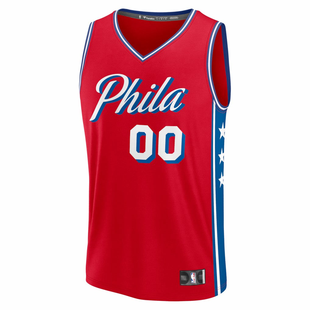 Philadelphia 76ers Fastbreak Custom Jersey - Statement Edition - Red