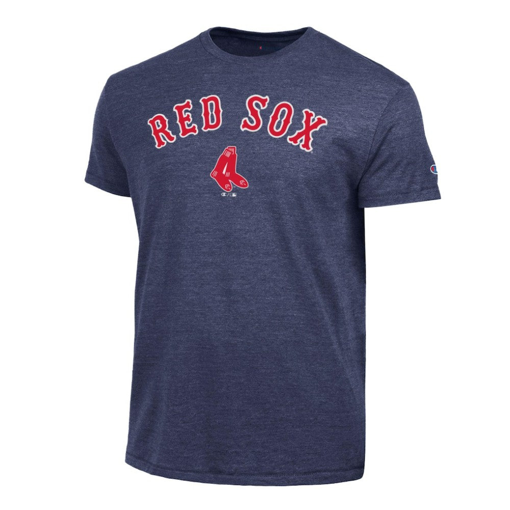 Boston Red Sox Champion Cooperstown Wordmark Lockup Tri-Blend T-Shirt Navy