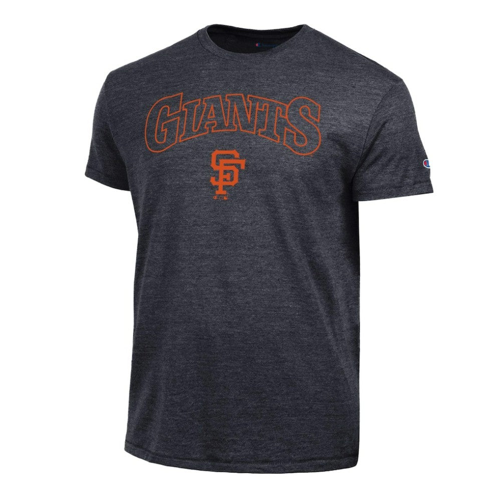 San Francisco Giants Champion Cooperstown Wordmark Lockup Tri-Blend T-Shirt Black