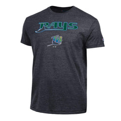 Tampa Bay Rays Champion Cooperstown Wordmark Lockup Tri-Blend T-Shirt Black