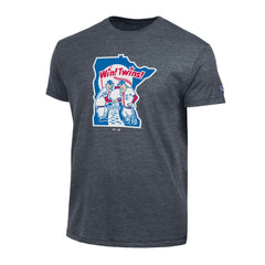 Minnesota Twins Champion Cooperstown Logo Tri-Blend T-Shirt Navy