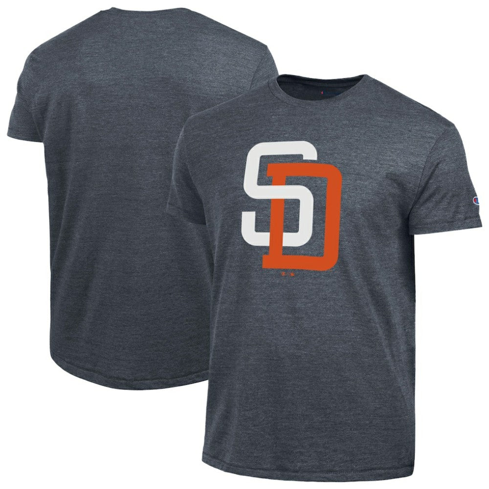 San Diego Padres Champion Cooperstown Logo Tri-Blend T-Shirt Navy