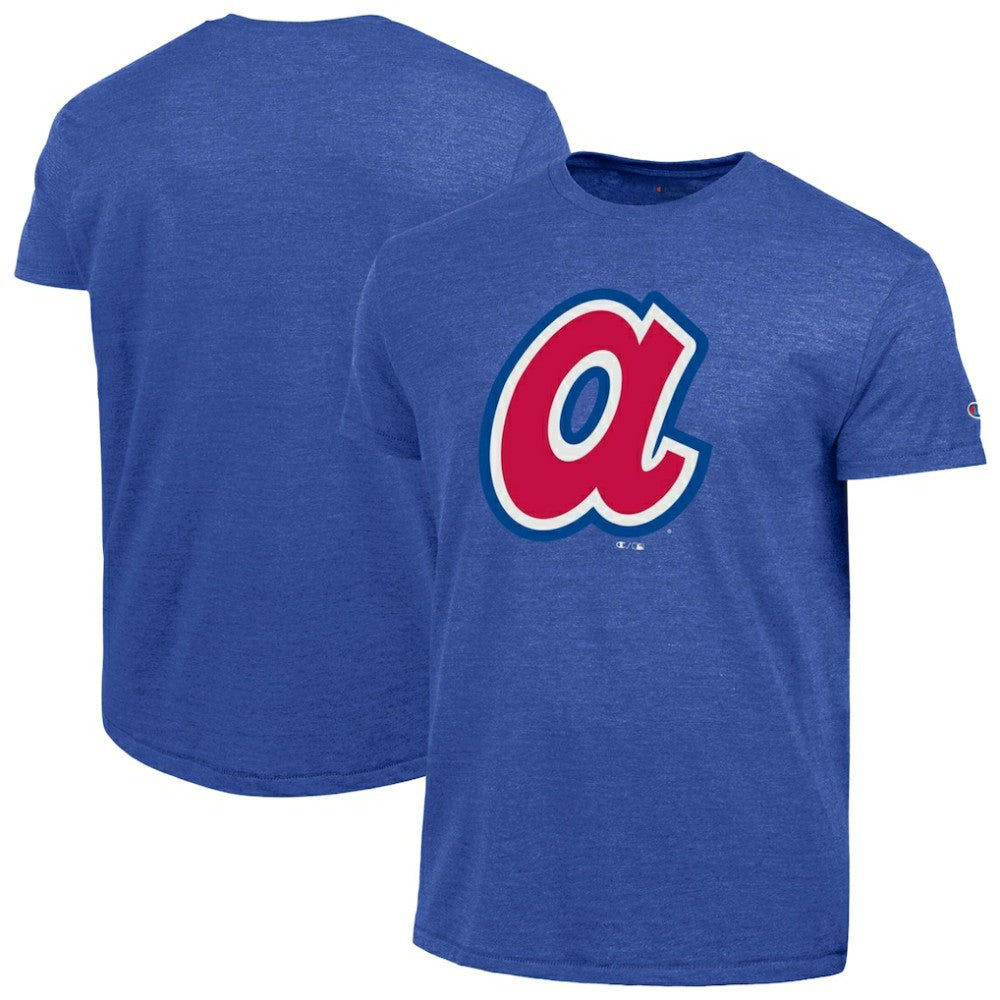Atlanta Braves Champion Cooperstown Logo Tri-Blend T-Shirt Royal