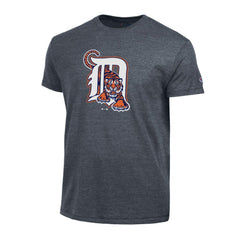 Detroit Tigers Champion Cooperstown Logo Tri-Blend T-Shirt Navy