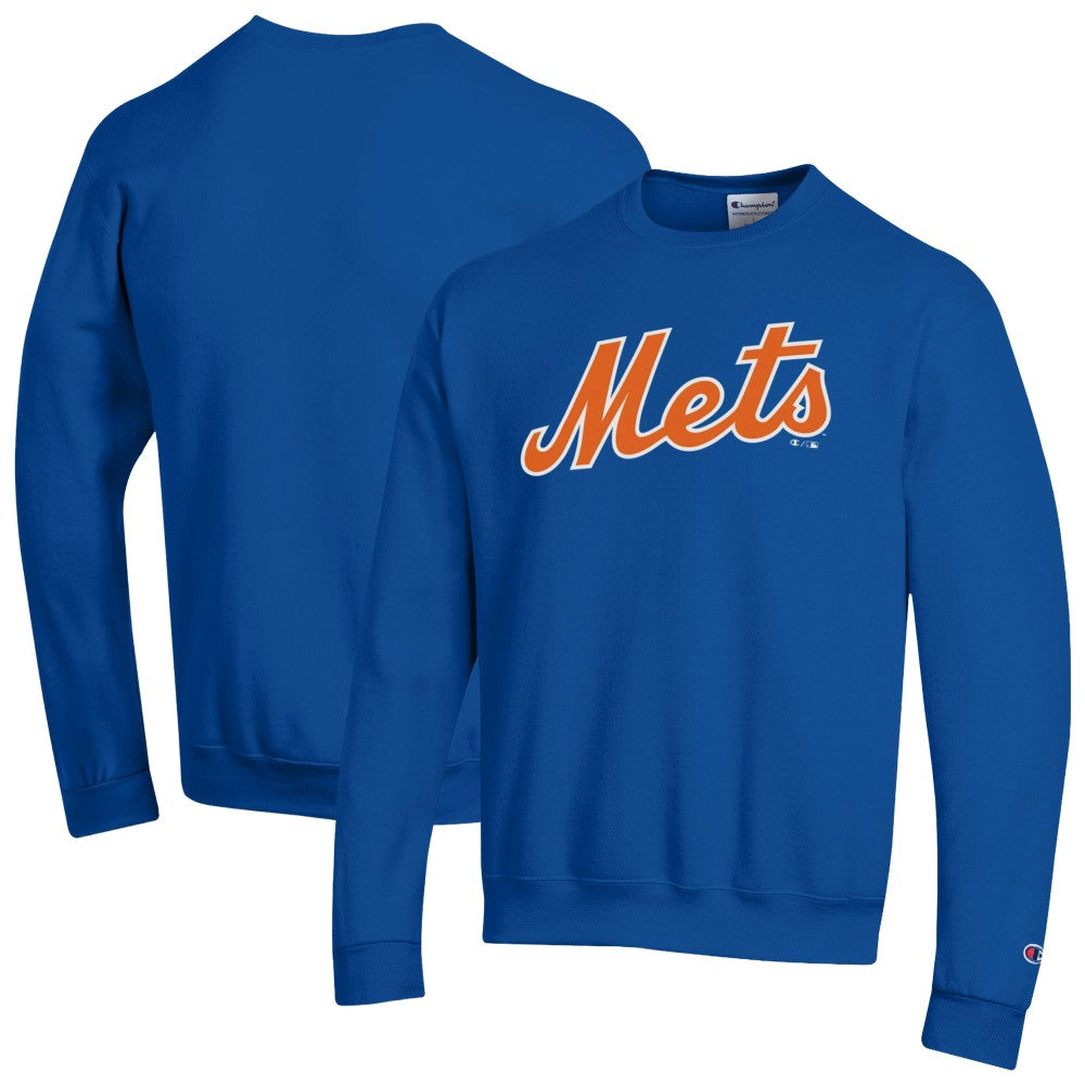 New York Mets Champion Powerblend Wordmark Sweatshirt Royal