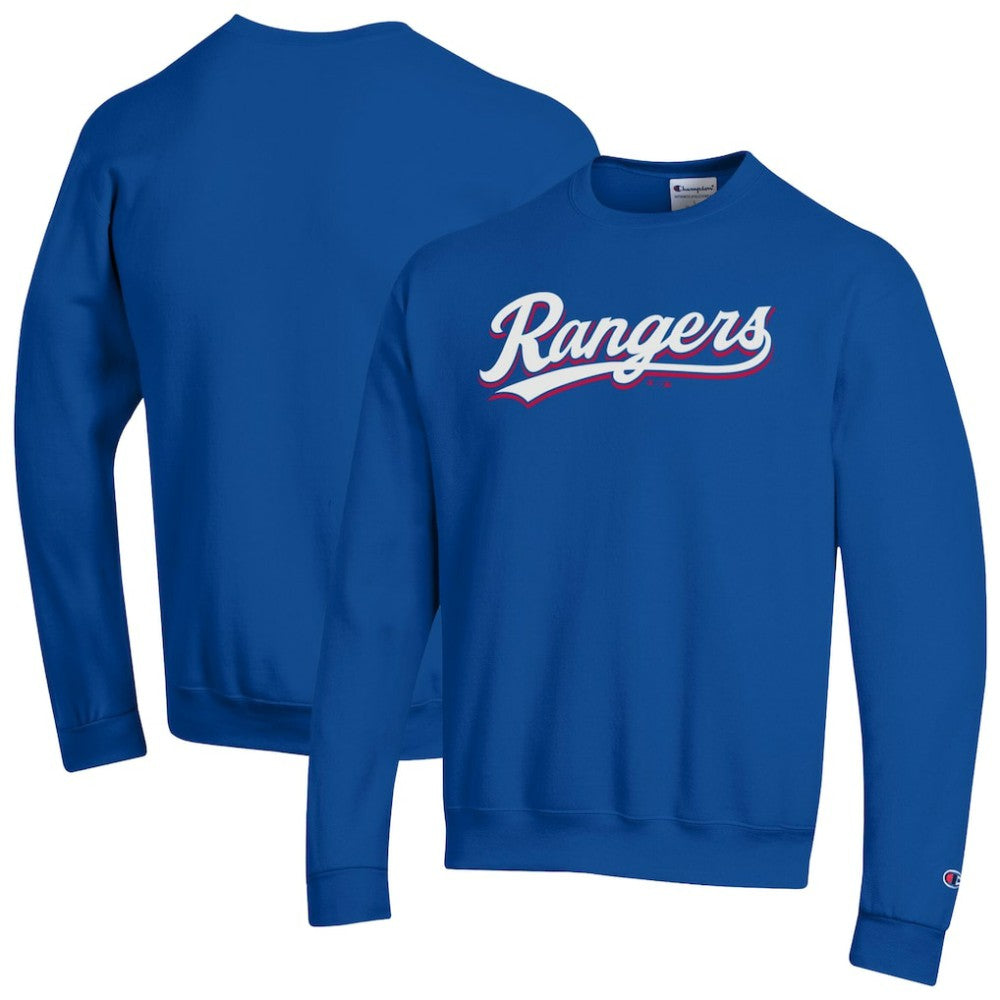 Texas Rangers Champion Powerblend Wordmark Sweatshirt Royal