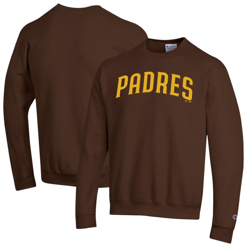 San Diego Padres Champion Powerblend Wordmark Sweatshirt Brown