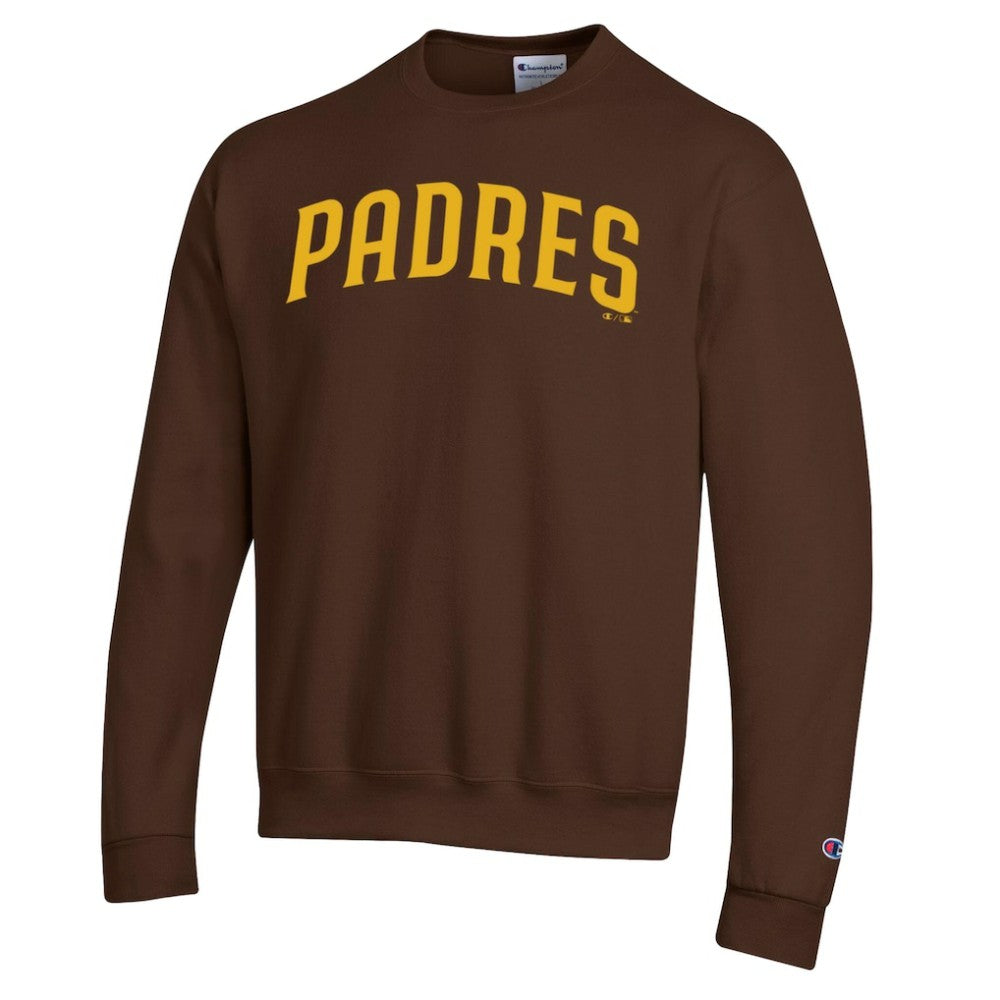 San Diego Padres Champion Powerblend Wordmark Sweatshirt Brown