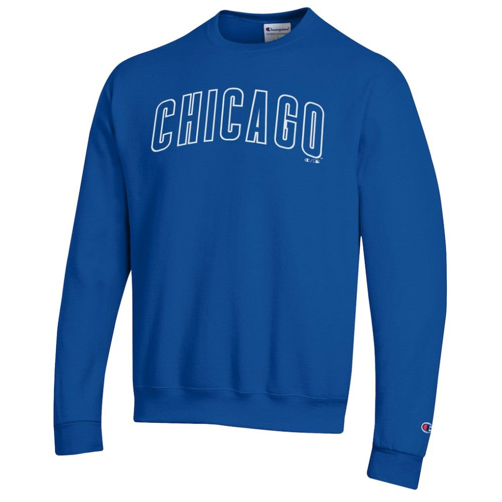 Chicago Cubs Champion Powerblend Wordmark Sweatshirt Royal