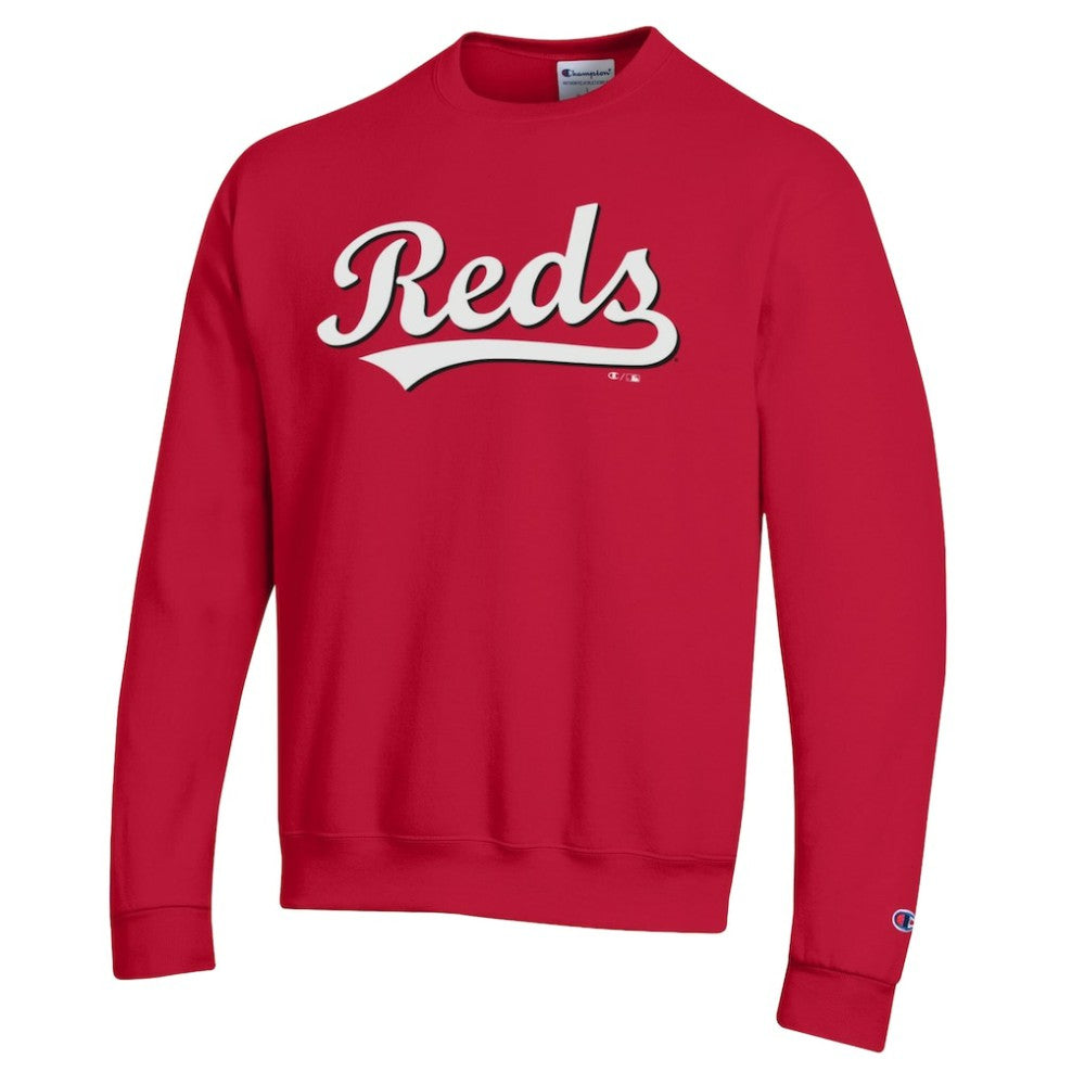 Cincinnati Reds Champion Powerblend Wordmark Sweatshirt Red