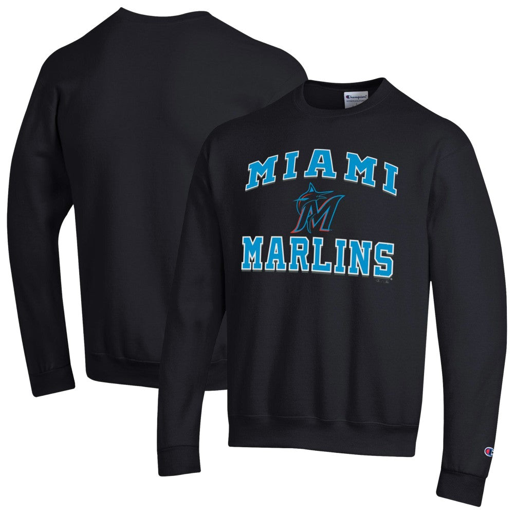 Miami Marlins Champion Heart & Soul Powerblend Sweatshirt Black