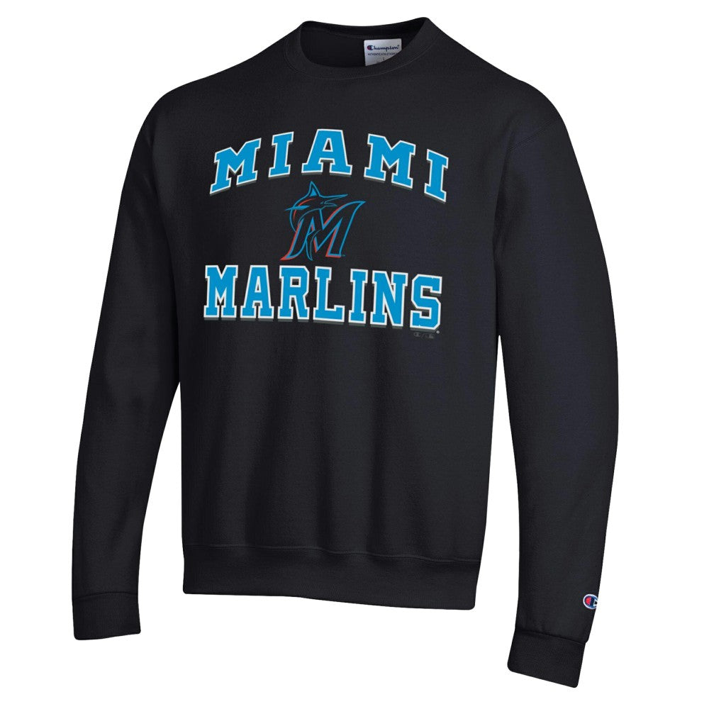 Miami Marlins Champion Heart & Soul Powerblend Sweatshirt Black