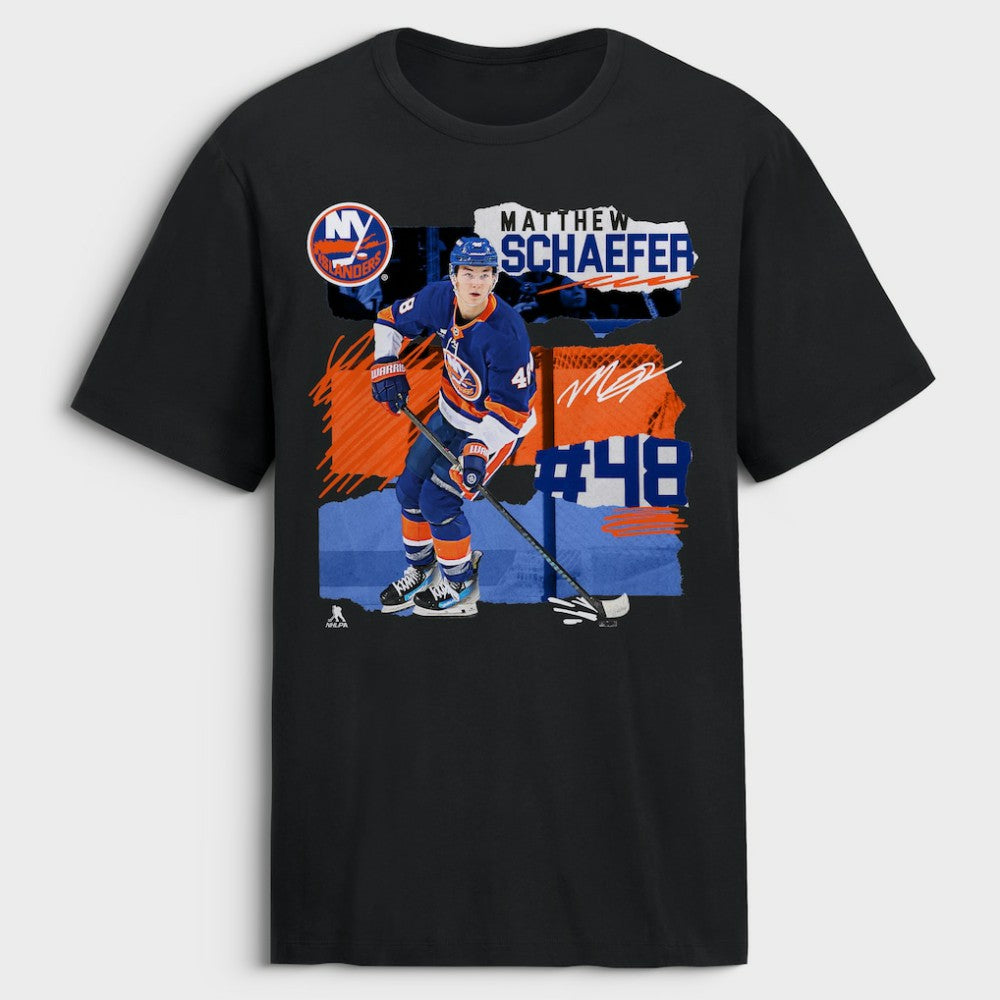 Matthew Schaefer New York Islanders Fresh Ice T-Shirt Black