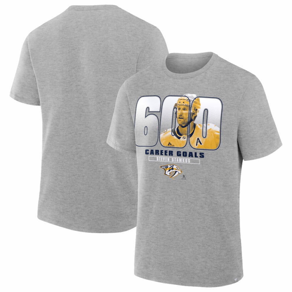 Steven Stamkos Nashville Predators 600th Career Goal T-Shirt Gray