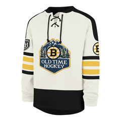 Boston Bruins '47 Pond Hockey Trio Eternal Lacer Sweatshirt Cream