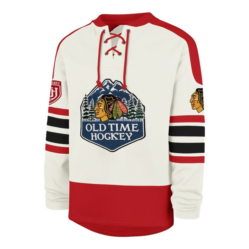 Chicago Blackhawks '47 Pond Hockey Trio Eternal Lacer Sweatshirt Cream