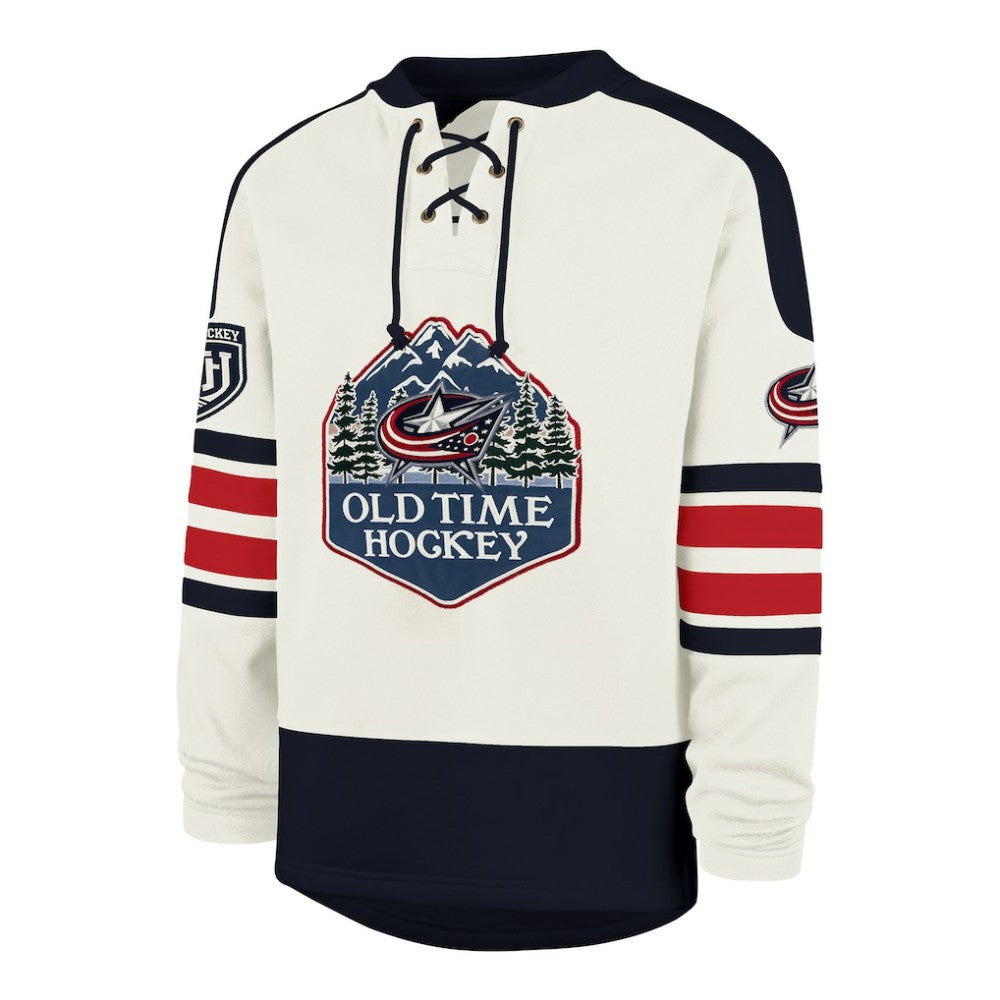 Columbus Blue Jackets '47 Pond Hockey Trio Eternal Lacer Sweatshirt Cream