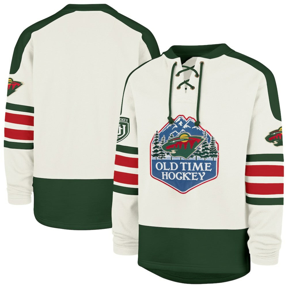 Minnesota Wild '47 Pond Hockey Trio Eternal Lacer Sweatshirt Cream