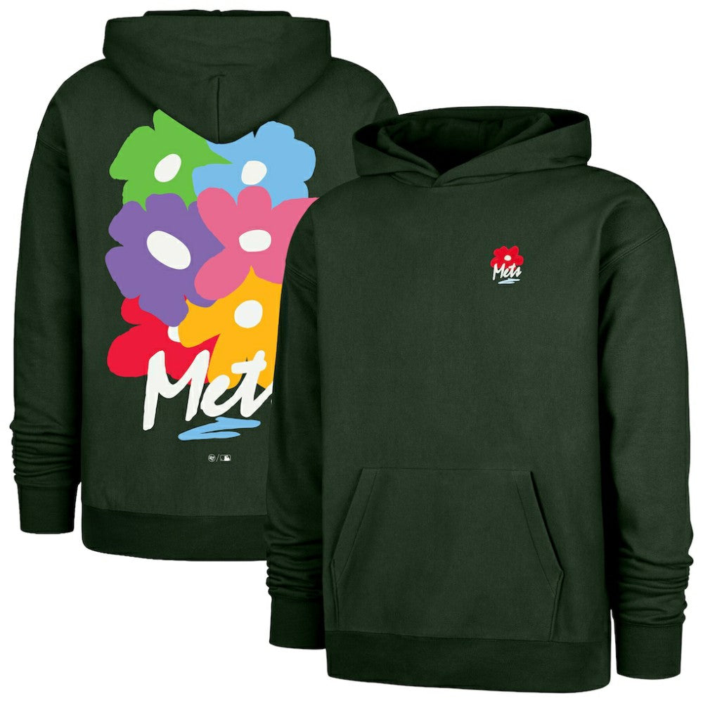 New York Mets Gallery Foundation Hoodie Dark Green | 47 brand