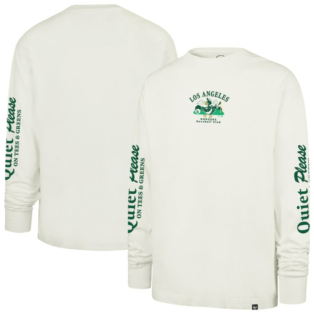 Los Angeles Dodgers Quiet Please Foundation Long Sleeve T-Shirt Cream | 47 brand