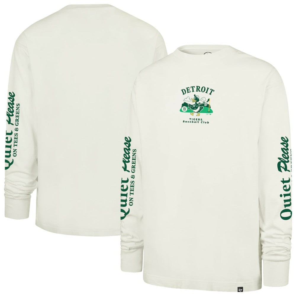 Detroit Tigers Quiet Please Foundation Long Sleeve T-Shirt Cream | 47 brand