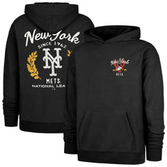 New York Mets Souvenir Laurels Foundation Hoodie Black | 47 brand