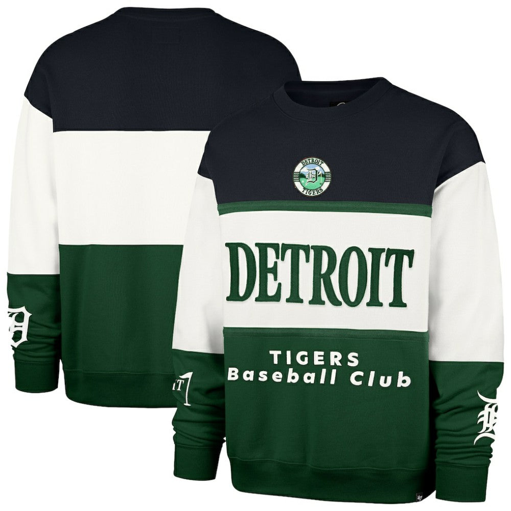 Detroit Tigers Tee Up Maximalist Fleece Sweatshirt Green | 47 brand